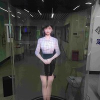 空中成像廣告展示、仿真數(shù)字人展臺、虛擬主持人